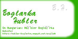 boglarka hubler business card